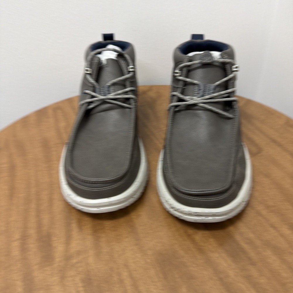 Hey Dude Bradley Chukka Classic Comfort Easy On Boots Men's 12 Gray Leather - Picture 2 of 10